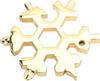 Llave multifuncional de copo de nieve herramienta de copo de nieve 18 en una llave de copo de nieve herramienta hexagonal octagonal de acero tarjeta de herramienta