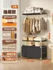 Prateleira de Guarda-Roupa Aberta Estilo Japonês Quarto Casa Metal Guarda-Roupa Quarto de Aluguel Montagem Simples Guarda-Roupa de Ferro