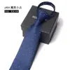 8cm Multicolores Modernos Hombres Negocios Vestir Profesional Cremallera Corbata Fácil de Tirar Sin Nudos Perezoso Conveniente Caja de Regalo