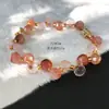 Pulsera de Cristal Flor de Goma Roja Chaoyang Jingyao Hebilla de Beso de Succión Moda Dulce Belleza Viagra Fantasma Pulsera de Círculo Único