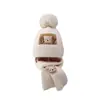 Chapéu de Lã Infantil forrado com lã quente Chapéu Tricotado Pulôver para Meninos e Meninas Estudantes Coreanos Bonito Roupa de Bebê Chapéu Cachecol