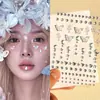 Pegatinas de diamante para maquillaje de ojos, pegatinas de maquillaje, pegatinas para la cara, accesorios para la cara, pegatinas de diamante de perlas de mariposa, pegatinas de strass para la frente de escenario