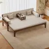 Cama Luohan Toda em Madeira Maciça, Cama Luohan Estilo Chinês Novo, Sofá-Cama Estética Dinastia Song, Cama Deslizante de Concubina Estilo Zen de Dupla Finalidade para Uso Doméstico