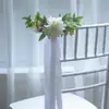 310 Decorações de Casamento Anjo Eterno, Estilo Floresta Nórdica, Flores para Encosto de Cadeira de Folha de Eucalipto, Flores para Casamento e Banquete, Flores da Amazônia