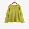 Suéter Pulóver Casual Versátil para Mujer Talla Plus Estilo Otoño 2026 Suéter de Punto Holgado de Manga Larga para Mujeres con Curvas 23168