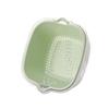 Cesto de Drenaje Lavabo para Lavar Verduras Doméstico Doble Capa PET Cesto para Frutas y Verduras Cocina Gran Capacidad Lavado de Frutas Cesto Colador de Agua para Frutas Sala de Estar Cesto para Frutas
