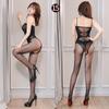 Série de Roupas de Rede Night Ting Xiang Lingerie Sexy Virilha Aberta Tentação Paixão Perspectiva Tamanho Grande Gratuito Conjunto de Meia de Rede Peça Única