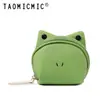 Bolsa de Monedas Rana Adolescente Mini Almacenamiento Auriculares Bolsa Pequeña Llavero Colgante de Labial Compacto de Dibujos Animados Bolsa de Monedas
