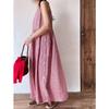 Estilo Nuevo Verano 2026 Falda Francesa con Tirantes Vestido a Cuadros sin Mangas para Mujer