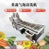 Máquina de Limpeza Automática Completa para Frutas e Vegetais, Máquina de Lavagem por Spray para Brócolis e Amendoim, Máquina de Limpeza por Bolhas de Spray para Lagostim