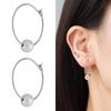 Kenjay Aretes de Borla Larga de Perlas con Diamantes de Oro Real Chapado en Cobre para Mujer Moda Europea y Americana Combinación Universal Personalizados de Aro