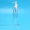 Fábrica de Origem Garrafa Quadrada 140ml Óleo Removedor de Maquiagem 140g Transparente Pet Plástico Cosmético Garrafa Vazia Transfronteiriço