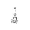 Novo Estilo Europeu e Americano Argola de Umbigo com Cruz de Diamante Pingente de Coruja Personalizado Argola de Umbigo Joias de Piercing Femininas