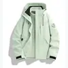 Jaqueta corta-vento de grafeno Roupa de trabalho Estampa de logotipo personalizada Outono Inverno Três em Um Revestimento de fleece Roupa externa corta-vento Construção de equipe Roupas de trabalho