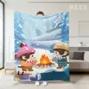 Manta de Franela Monmonqi de Dibujos Animados Lindos Manta de Peluche para Niños Manta de Siesta para Cuatro Estaciones Amazon Wholesale Transfronterizo