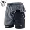 Nuevos Pantalones Cortos Deportivos para Exteriores, Pantalones Holgados Anti-Exposición de Tres Cuartos, Overol Casual de Doble Capa de Secado Rápido, Venta Directa de Fábrica