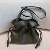 2026 Bolso de Cordón Flamenco Nuevo de Cuero Genuino, Bolso Nube, Bolso Tote de Hombro Cruzado de Gran Capacidad para Viajar