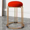 Taburete Pequeño de Lujo Ligero para Uso en Casa, Taburete Redondo Apilable, Taburete Bajo de Moda, Taburete Moderno para Manicura, Silla de Comedor, Banco