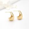 Brincos Novos de Gota em Ouro 14K com Agulha de Prata 925 Brincos Distintivos Simples Estilo Frio Feminino Acessórios para Brincos DIY