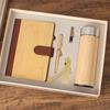 Set de Regalo Empresarial, Termo Ecológico de Bambú y Madera, Cuaderno, Souvenir de Reunión Anual de la Empresa, Logo Personalizable
