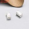 Accesorios de Plata Esterlina Plata 999 Cuentas Cubo Cuentas Redondas Cuentas Espaciadoras Accesorios Retro Antiguo Cuentas de Piezas Pequeñas Materiales DIY Hechos a Mano