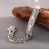 Personalidad Plata S925 Plata Esterlina Joyería Moderna Versátil Pulsera para Hombre Moda Simple Accesorios de Mano Personalizados
