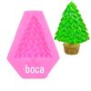 Molde de Silicone Fondant Árvore de Natal Bolo Chocolate Decoração Seca Pez Molde DIY Panificação