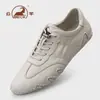 Zapatos de Mujer de Cuero de Vaca de Primera Capa de Carnero Zapatos de Entrenamiento Alemanes Otoño Invierno Nuevos Ligeros de Cuero Genuino Casuales Deportivos Zapatos de Suela Única Zapatos de Cuero