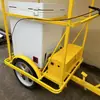 Carrito de helados móvil alimentado por energía solar, Carrito de venta de bebidas frías de tres ruedas impulsado por humanos, Carrito de ventas de helados y paletas en puesto de mercado