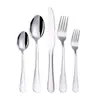 Venta caliente de Amazon 1010 juego de cubiertos de acero inoxidable, tenedor y cuchara juego de cuatro piezas cuchillo y tenedor para bistec occidentales juego de cubiertos chapado en oro