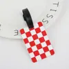 Etiqueta de Bagagem de Borracha Macia em PVC com Letra de Desenho Animado em Estoque, Etiqueta Criativa de Avião para Bagagem, Etiqueta Anti-Perda para Viagem