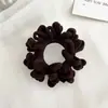 Elástico de Cabelo Colorido Floral de Pelúcia para Mulheres Popular na Internet Coreana Menina Doce Corda de Cabelo Rabo de Cavalo Outono e Inverno Corda de Cabelo Simples