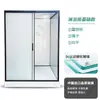 Cabina de ducha de cristal templado integrada para baño doméstico de alta temperatura con puerta corredera de aleación de aluminio, diseño rectangular, estilo rústico