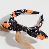 Faixa de Cabelo Nova Moda Halloween Estampa de Caveira Faixa de Cabelo Criativa Teia de Aranha Fantasma Laço Adorno de Cabeça