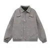 Chaqueta bomber estilo retro americano, para hombre, otoño/invierno, cortavientos, corte holgado, casual, versátil, chaqueta de cuero sintético PU con pelo sintético