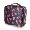 Bolsa de Maquiagem Cosmética Portátil Multifuncional com Divisória Grande Multicamadas Personalizada para Tatuagem Unha Maquiagem Ferramentas