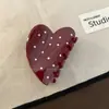Pinza para el pelo grande de lunares estilo coreano para cabello grueso, pinza de tiburón dulce y elegante para la parte trasera de la cabeza, accesorio para el cabello de alta gama y exquisito