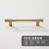 Manija de Latón para Puerta de Gabinete Estilo Francés, Cajón de Puerta de Armario Madera de Nogal Estilo Vintage Bola Redonda Colgante Estilo Chino Nuevo Manija Pequeña