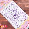 Adesivos infantis de diamante tridimensionais adesivos adesivos gema de cristal adesivos estrela de cinco pontas amor flor decoração