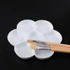 Paleta engrosada de bambú para niños, paleta de acuarela imitación cerámica flor de ciruelo, paleta de pigmentos para pintura china gouache