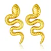 Brincos em Formato de Cobra para Mulheres, Estilo Ins, Simples e Luxuosos, Novos Brincos de Aço Titânio Ouro 18K de Alta Qualidade, Venda Direta do Fabricante
