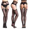 Meias-calça de Suspensório para Plus Size Comércio Exterior Transfronteiriço Sexy Jacquard Vazado Calças Rede de Pescar Europeias e Americanas Sedução Transfronteiriça Meias-calça de Suspensório Sexy
