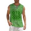 2023 Amazon wish estación independiente número de ventas para hombre nuevo chaleco casual sin mangas estampado camisa para hombre