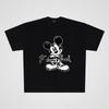 250g algodão pesado Desenho Animado Desenho Animado Street casual oversized prancha grande manga curta Camiseta masculina e feminina casal Moda