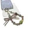 Lanyard para Teléfono Móvil de Bola de Diamante de Fresa Colgante de Bola de Cristal con Cuentas Cadena de Lazo Cadena de Mano Decorativa para Funda de Teléfono Móvil