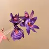 Explosiones Yu Meiren Pinza para el Cabello Doble Orquídea Estilo Vacaciones en la Costa Flequillo Pinza Lateral Cabello Suelto Adorno para la Cabeza Accesorios para el Cabello para Mujeres