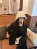 Sombrero de pescador de felpa estilo coreano dulce japonés para mujer, para cara redonda, engrosado para abrigar, protección para las orejas, sombrero de invierno