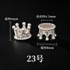 Bolsa S Zirconia Gruesa Incrustada en Plata Espaciadores Hechos a Mano Cuentas para Manualidades Accesorios DIY Retención de Color Alta Base de Flor de Rueda Lámina Espaciadora Material de Adorno
