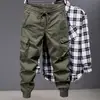 Macacão Verde Militar Masculino Primavera e Outono Perna Larga com Amarração Outdoor Montanhismo Calças Táticas Masculinas Calças Casuais Americanas Transfronteiriço