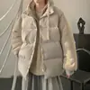 Chaqueta de Algodón con Relleno de Plumas Gruesa Estilo Nuevo Invierno 2026 para Hombre, Abrigo Acolchado con Capucha de Corte Holgado para Adolescentes